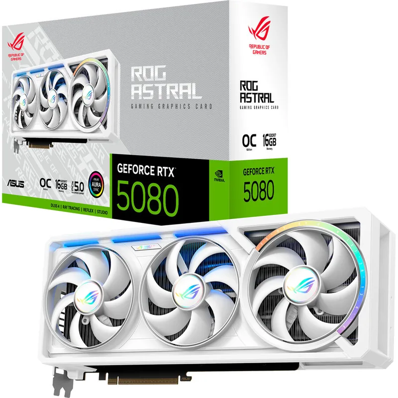 ASUS GeForce RTX 5080 ROG ASTRAL GAMING OC WHITE