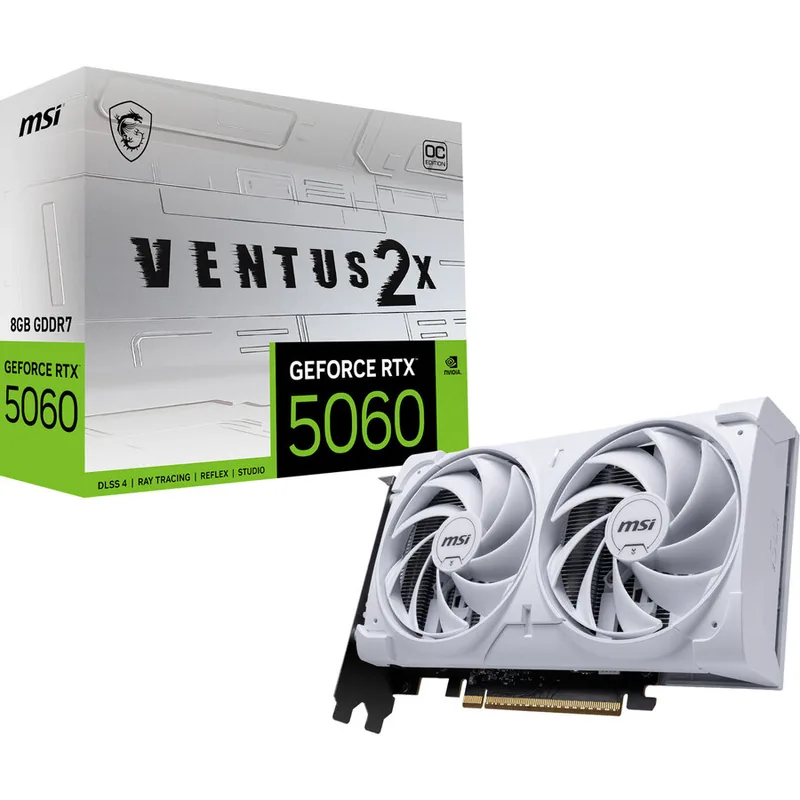 MSI GeForce RTX 5060 VENTUS 2X OC 8GB Alb
