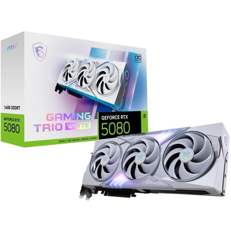 MSI GeForce RTX 5080 16GB Gaming Trio OC Alb