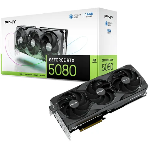 PNY GeForce RTX 5080 16GB GDDR7 Triple Fan