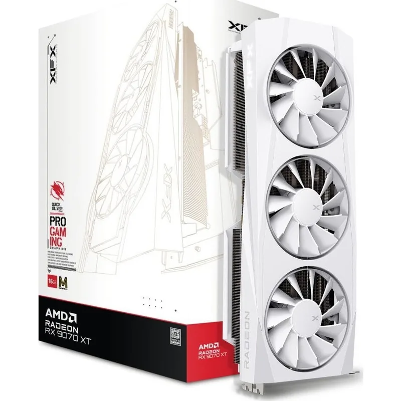 XFX Quicksilver RX 9070 16GB 3-FAN GAM E White