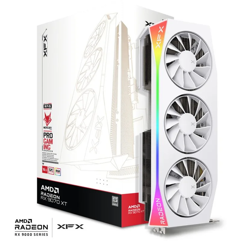XFX Radeon RX 9070 XT Mercury GAMING OC 16GB Alb