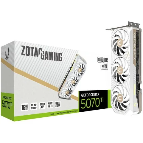 Zotac GeForce RTX 5070 Ti Solid Core OC 16GB Alb