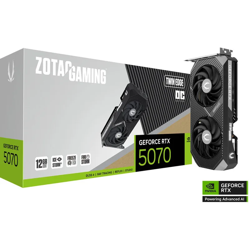 ZOTAC GeForce RTX 5070 Twin Edge OC 12GB GDDR7 192-bit