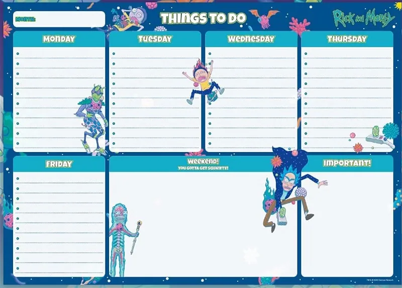 Planner Saptamanal Grupo Erik Rick si Morty A4 54 File