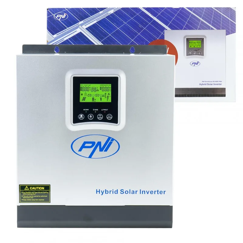 PNI GreenHouse SC1800C PRO 3000W 24V MPPT 60A Off Grid Hibrid Sinus Pur - imagine 5
