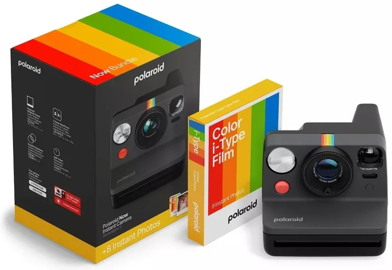 Polaroid Now Gen 3 Negru cu Film Color i-Type 8 Poze