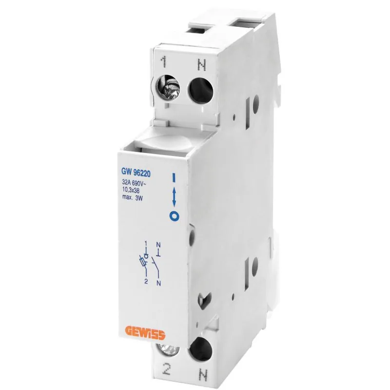 Port Fuzibil Gewiss GW96220 1P+N 10.3x38 690V 32A