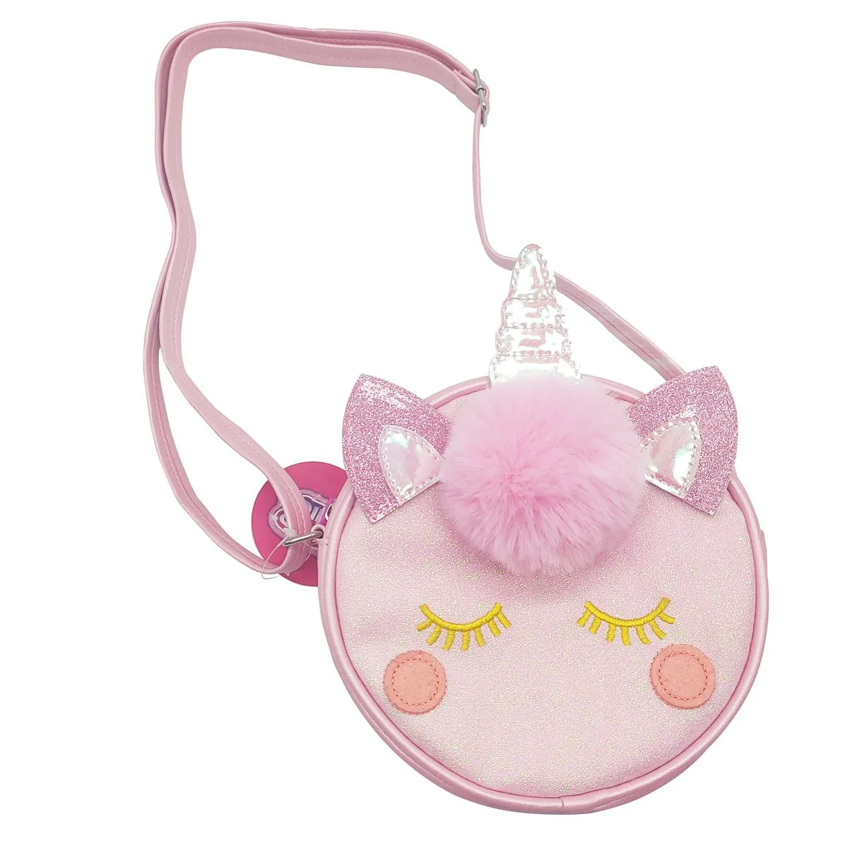 Poseta Color Chic Unicorn Roz cu Puf