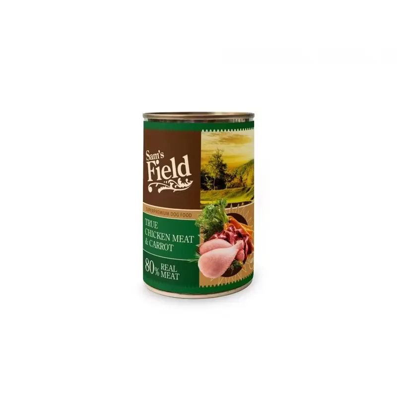 Hrana Umeda Caini Sam's Field True Meat Pui si Morcov 400g