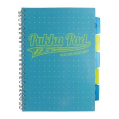 Pukka Pad Project Book Neon Dots A4 200 File Matematica Albastru