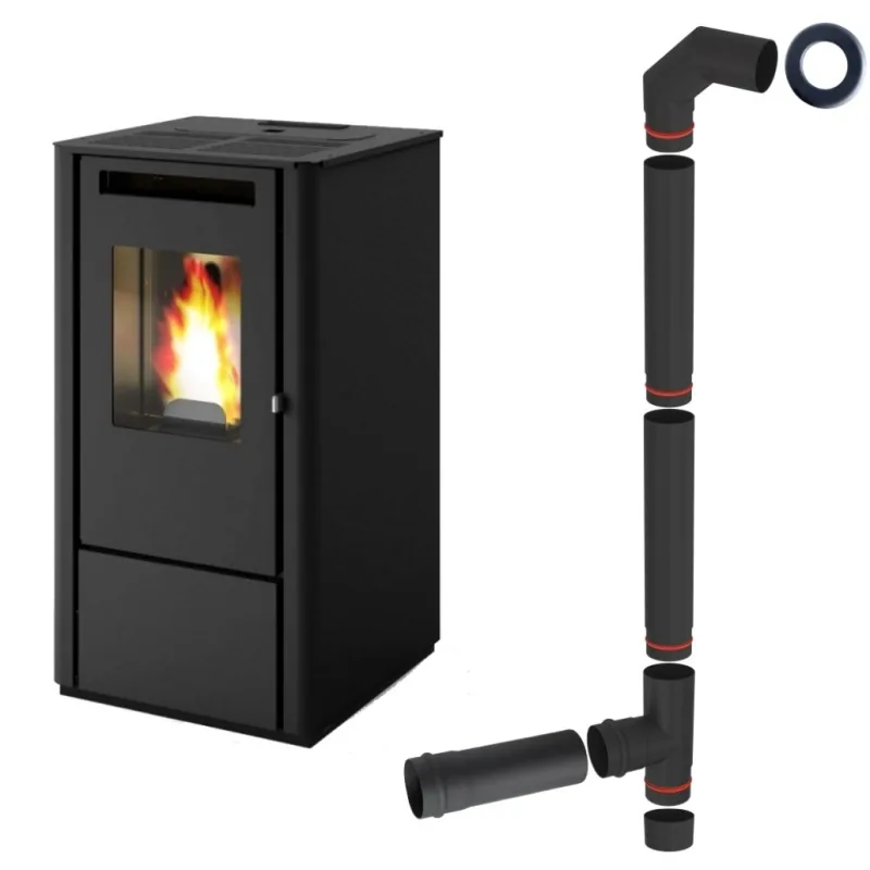 Punto Fuoco Thelma Carbon 8kW Negru cu Racordare