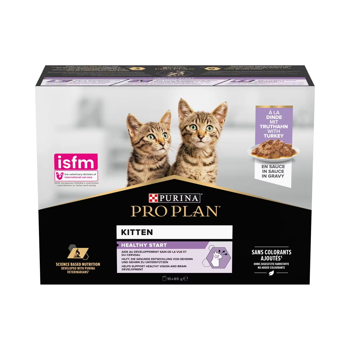 Hrana Umeda pentru Pisici Purina Pro Plan Nutrisavour Kitten cu Curcan 10x85g
