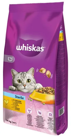 Hrana Uscata pentru Pisici Whiskas Sterile Pui 14kg 3101000254