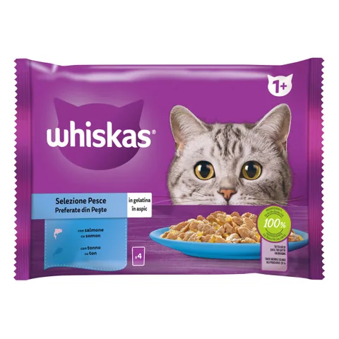 Hrana Umeda pentru Pisici Whiskas Selectii Somon/Ton 4x85g