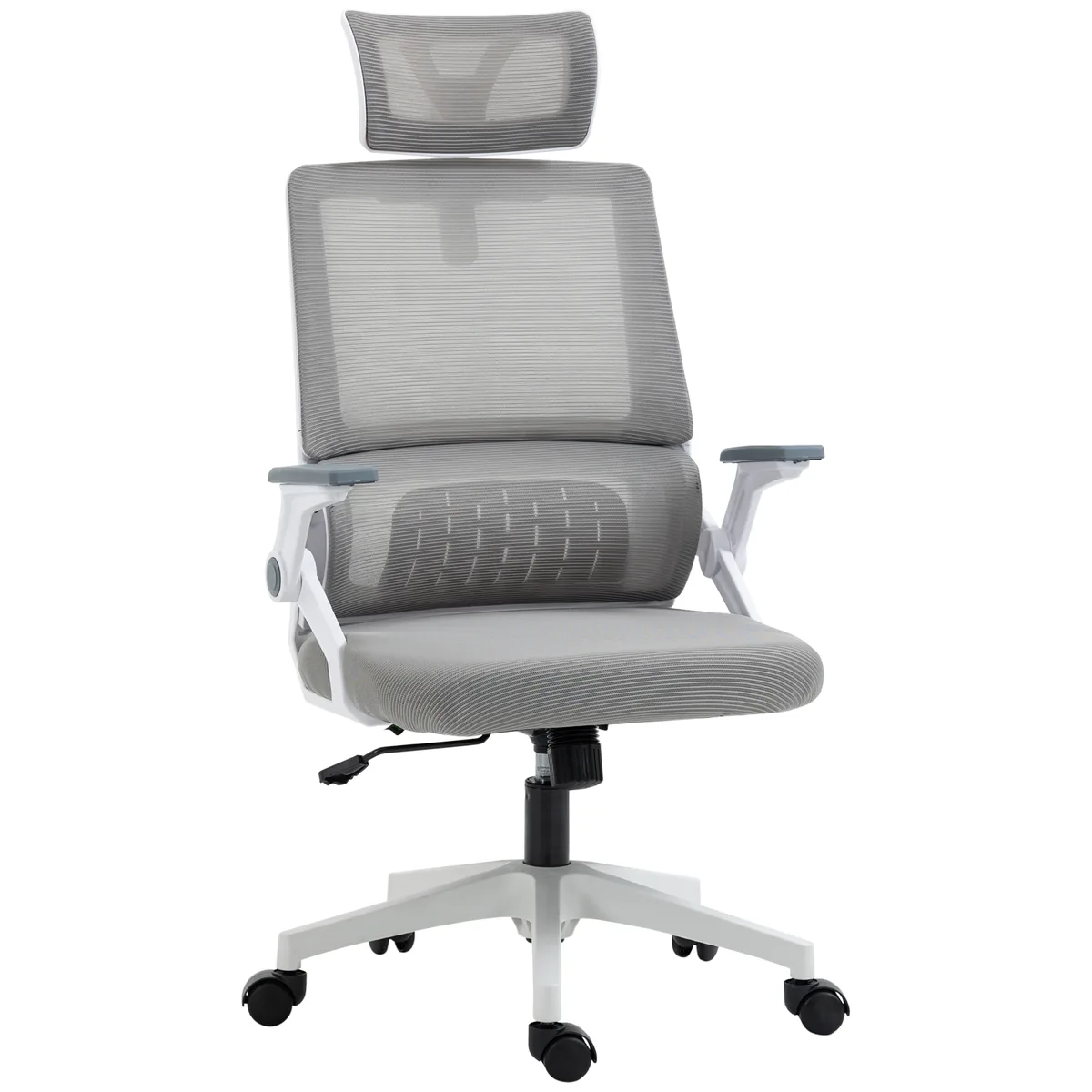 Scaun de Birou Vinsetto Plasa Ergonomic Reglabil Inclinabil Pivotant Gri