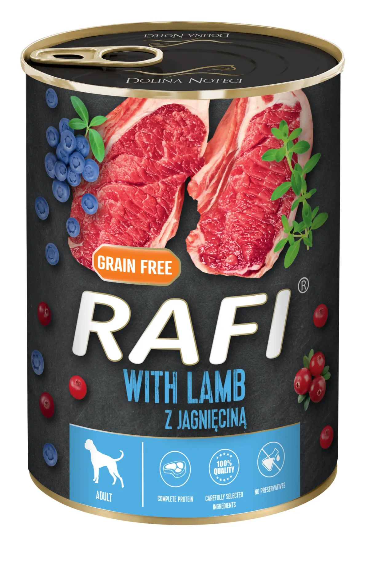 Hrana Umeda pentru Caini Rafi Dog Miel si Afine 400g