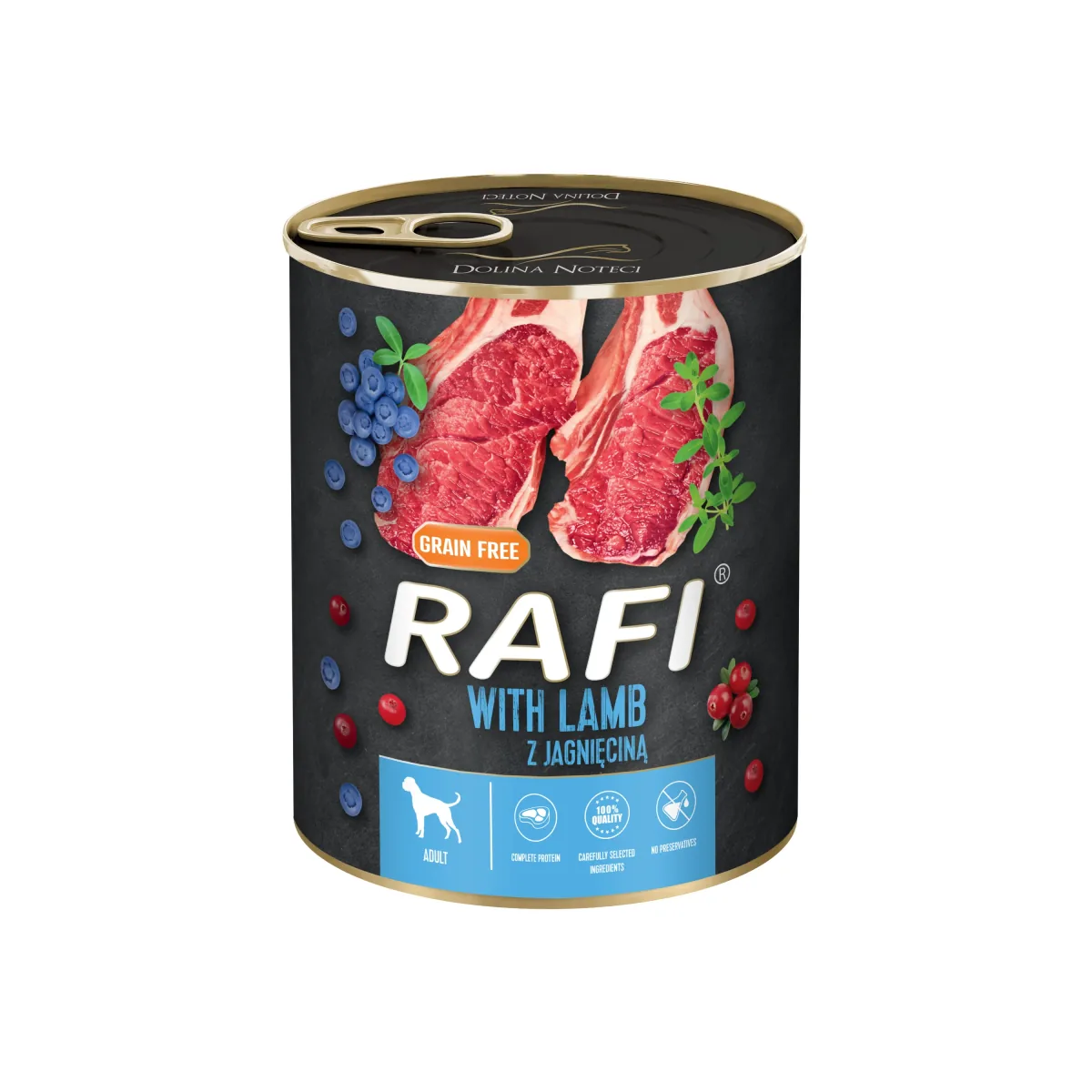 Hrana Umeda pentru Caini Rafi Rafi Dog Miel si Afine 800g