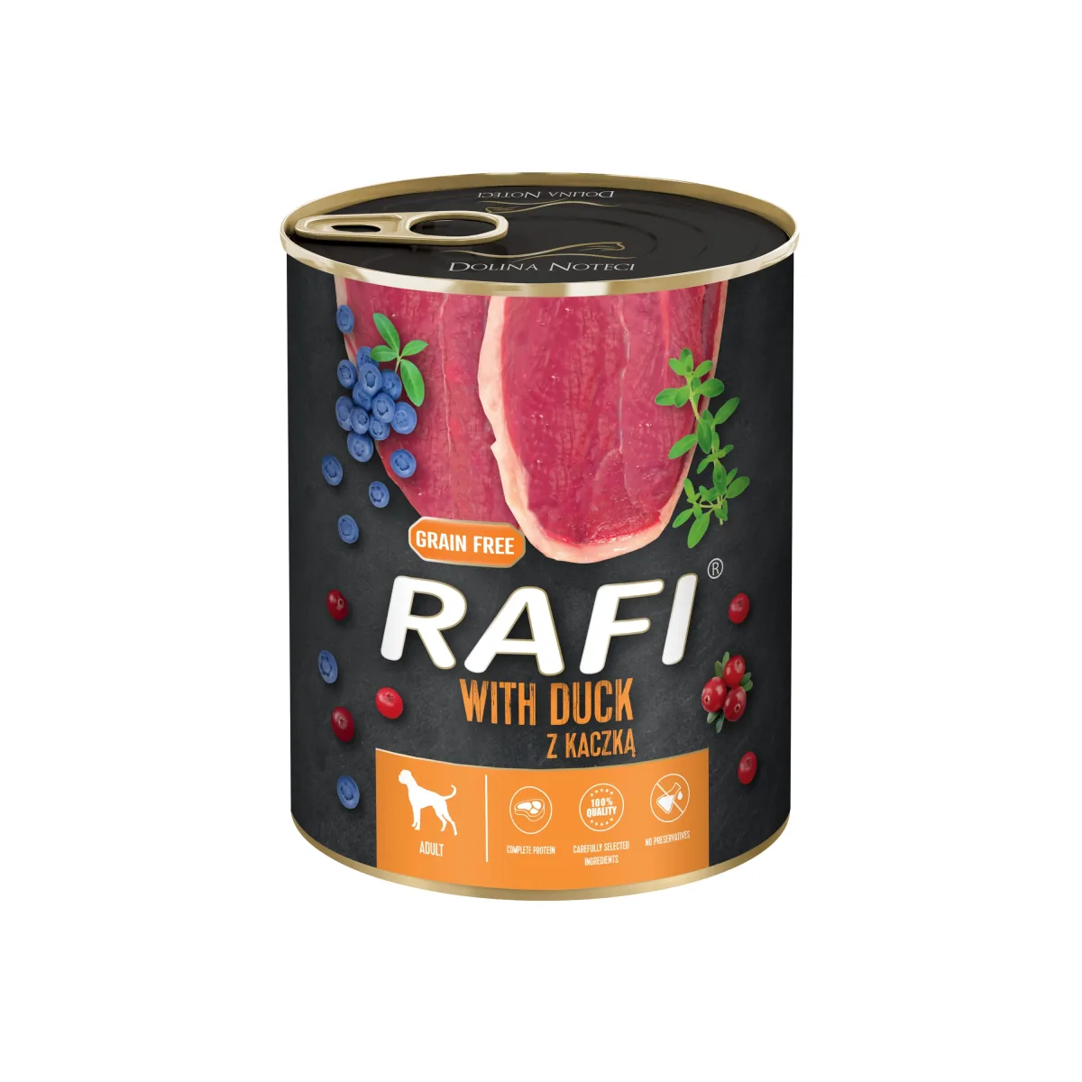 Hrana Umeda pentru Caini Rafi Dog Rata si Afine 800g Adult