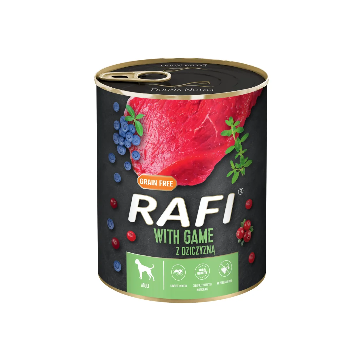 Hrana Umeda pentru Caini Rafi Dog Vanat si Afine 800g