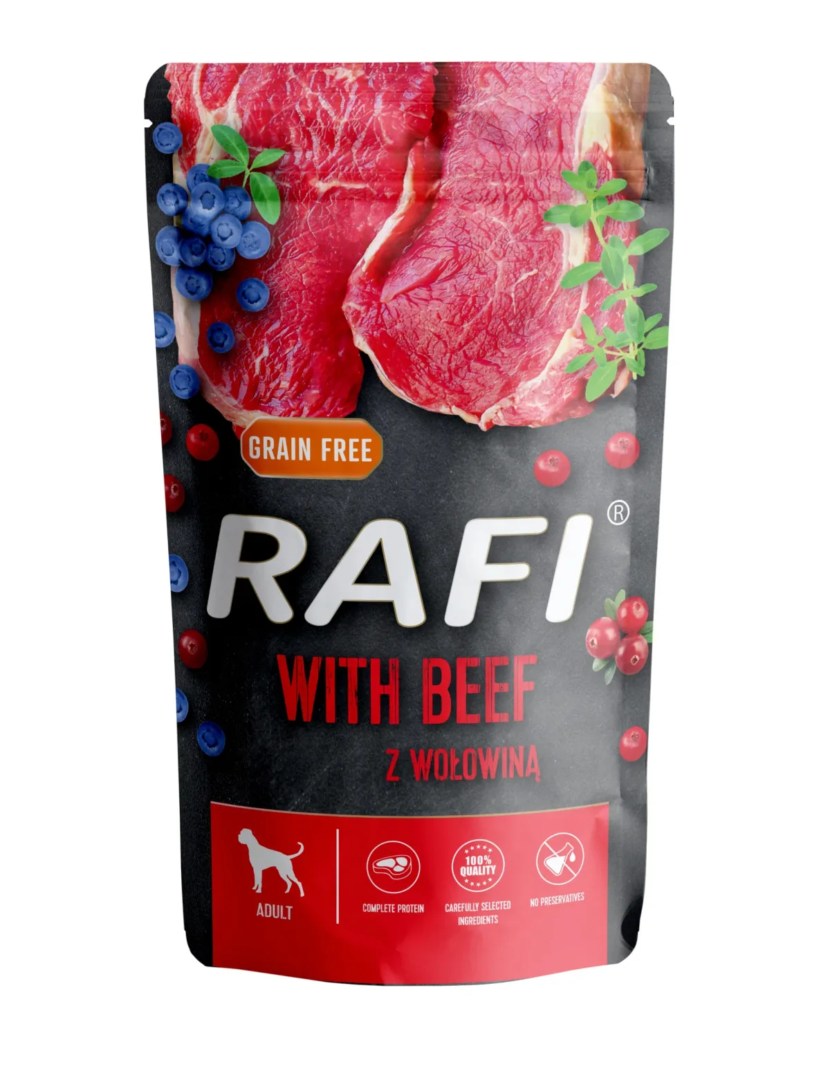 Hrana Umeda Caini Rafi Dog Vita si Afine 500g