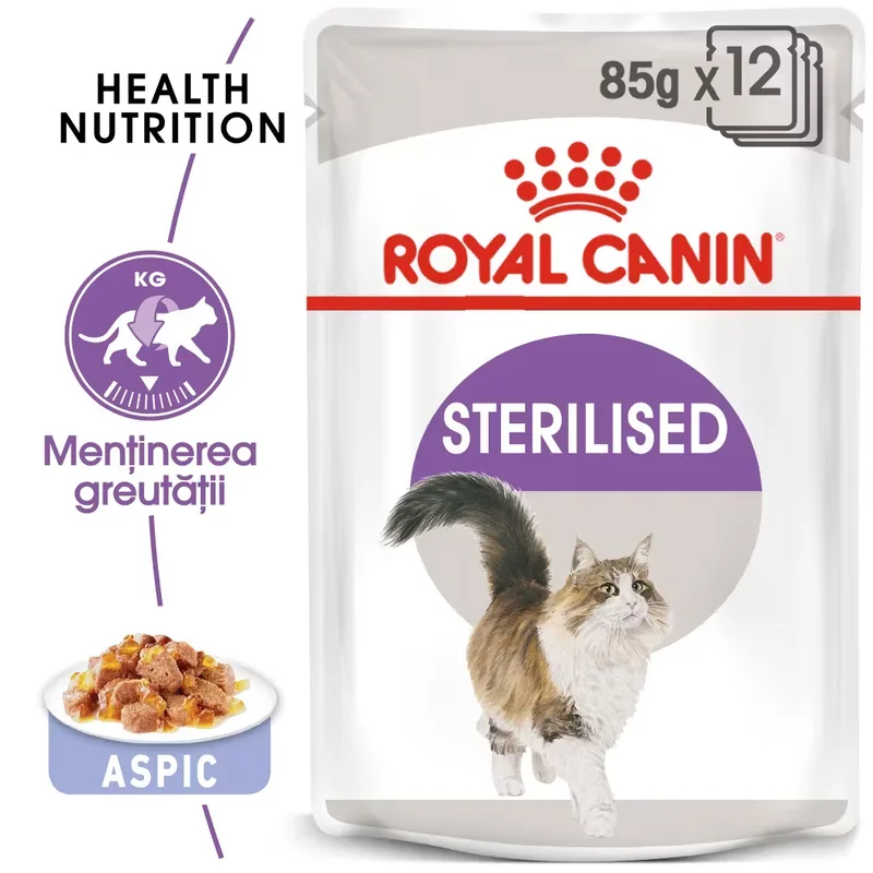 Hrana Umeda pentru Pisici Royal Canin Sterilised Adult in Aspic 12 x 85g