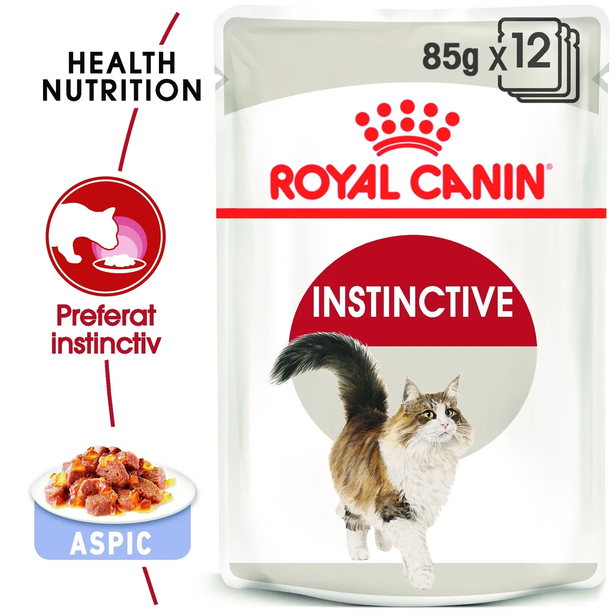 Hrana Umeda pentru Pisici Royal Canin Instinctive Adult Aspic 12x85g