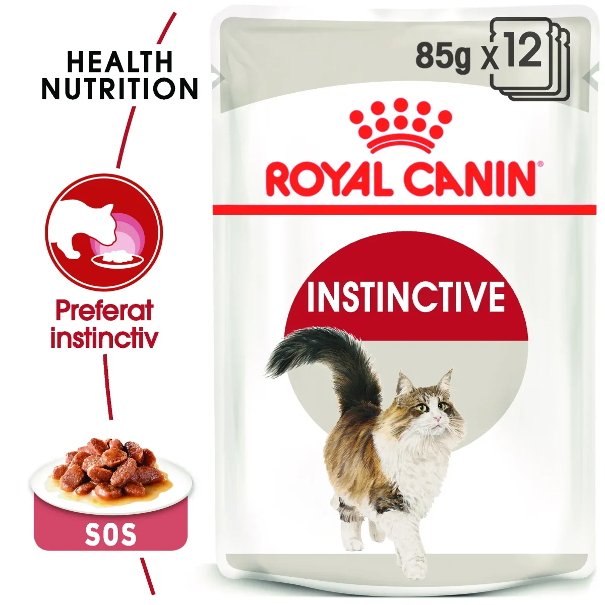 Hrana Umeda pentru Pisici Royal Canin Instinctive Adult in Sos 12 x 85g