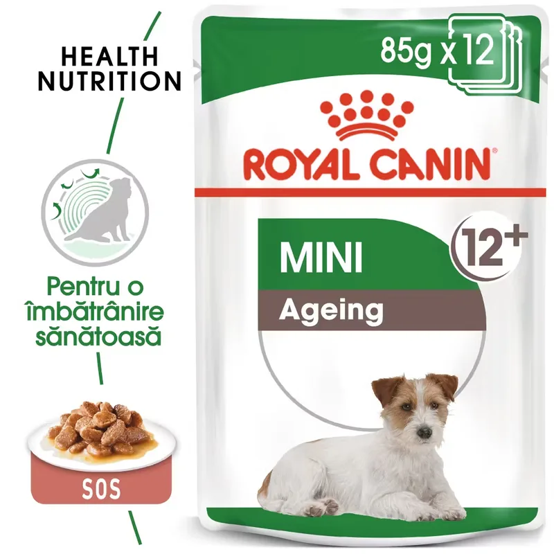 Hrana Umeda pentru Caini Royal Canin Mini Ageing 12+ in Sos 12x85g
