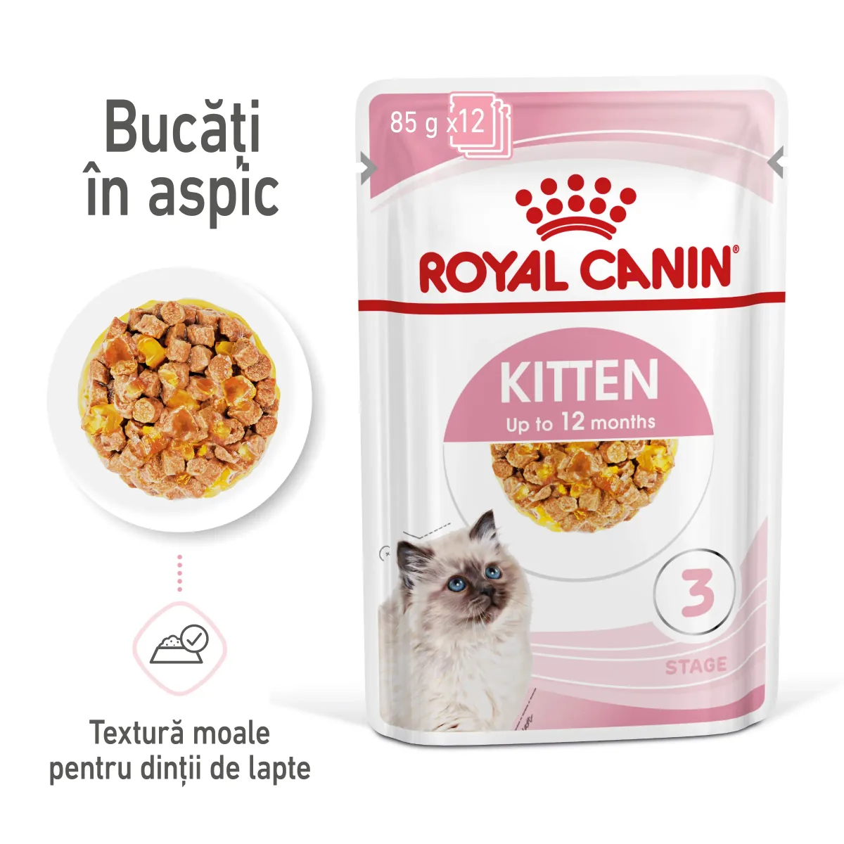 Hrana Umeda pentru Pisici Royal Canin Kitten Aspic 12 x 85g
