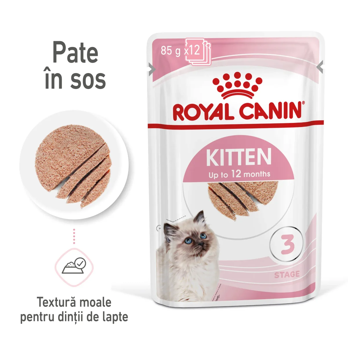 Hrana Umeda pentru Pisoi Royal Canin Kitten Pate 12 x 85g