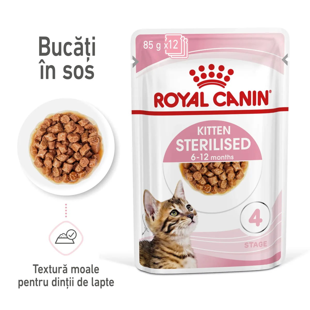 Hrana Umeda Royal Canin Kitten Sterilised in Sos 12x85g