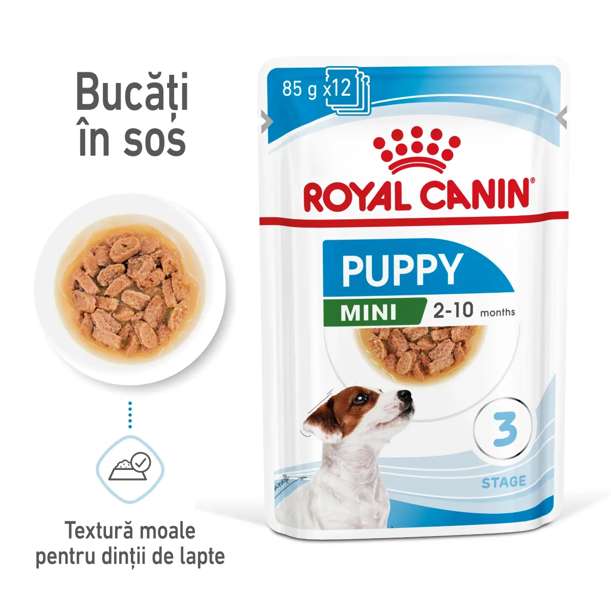 Royal Canin Mini Puppy Hrana Umeda Caine Junior in Sos 12x85g