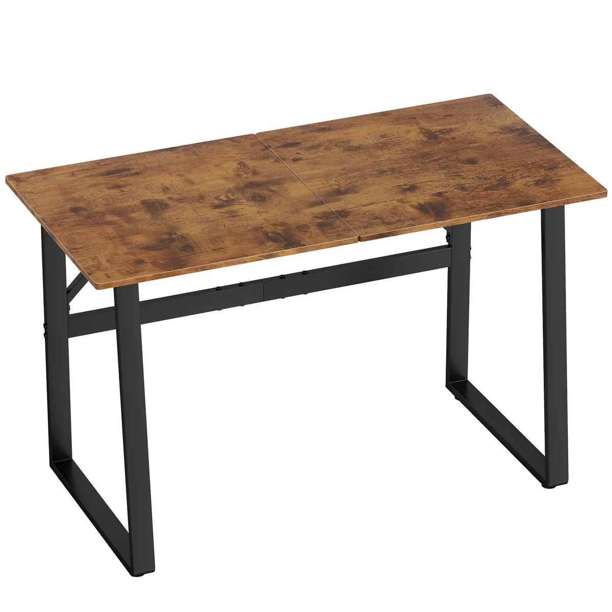 Birou pentru Calculator Homcom Maro Rustic 120x60x76 cm cu Colțuri Rotunjite