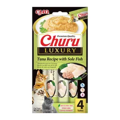Recompensa Cremoasa pentru Pisici Inaba Churu Luxury Ton si Sole Fish