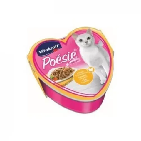 Hrana completa pentru pisici Vitakraft Poesie Pui si Legume 85g