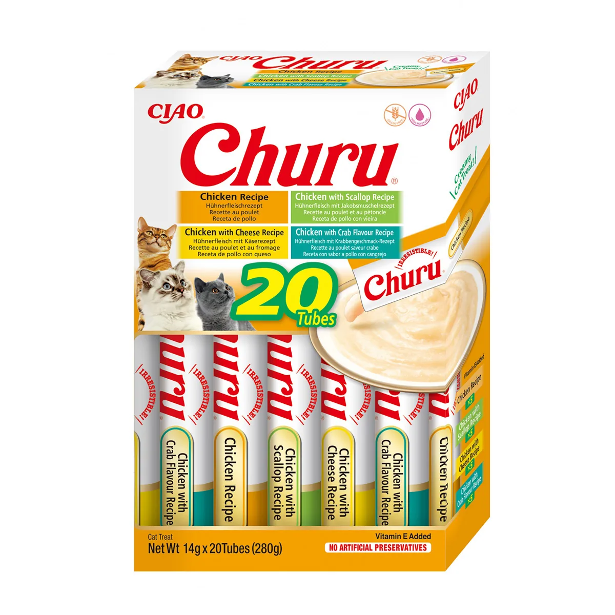 Recompense Cremoase pentru Pisici Inaba Churu Cat Varieties Pui 20 buc
