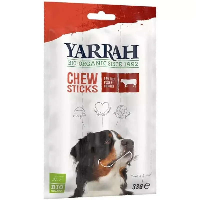 Recompense pentru Caini Yarrah Bio Carne 33g 3 Bucati