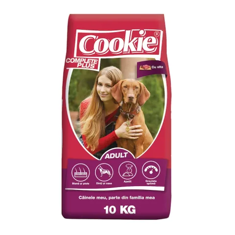 Hrana Uscata pentru Caini Cookie Complete Plus Adult Vita 10kg