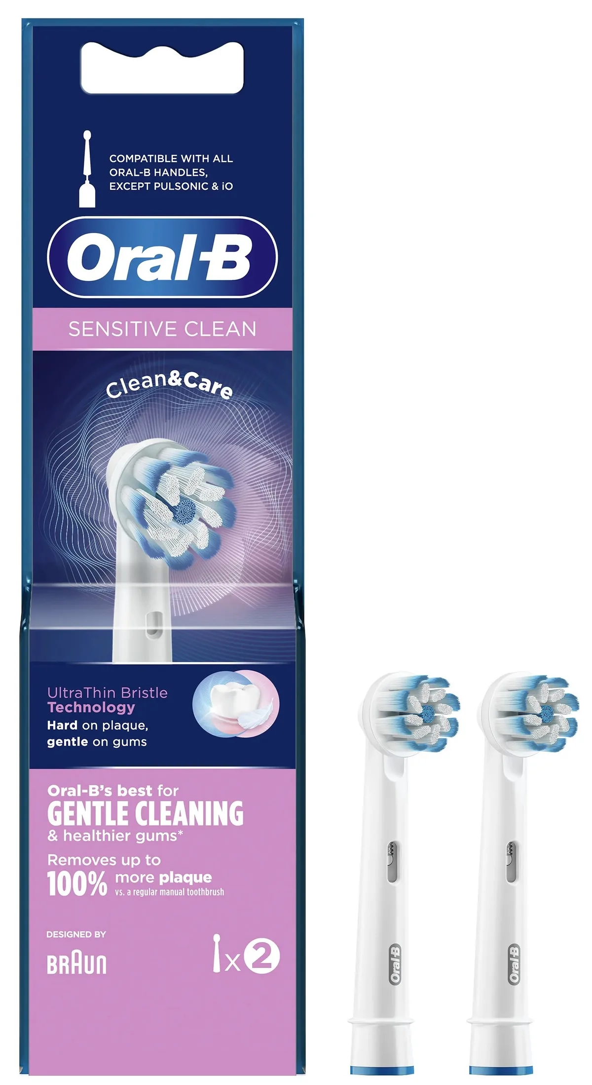 Oral-B Sensitive Clean Ultra Thin 2 Bucati Alb