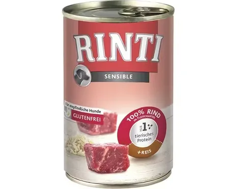 Hrana Umeda pentru Caini Rinti Sensible Vita si Orez 400g
