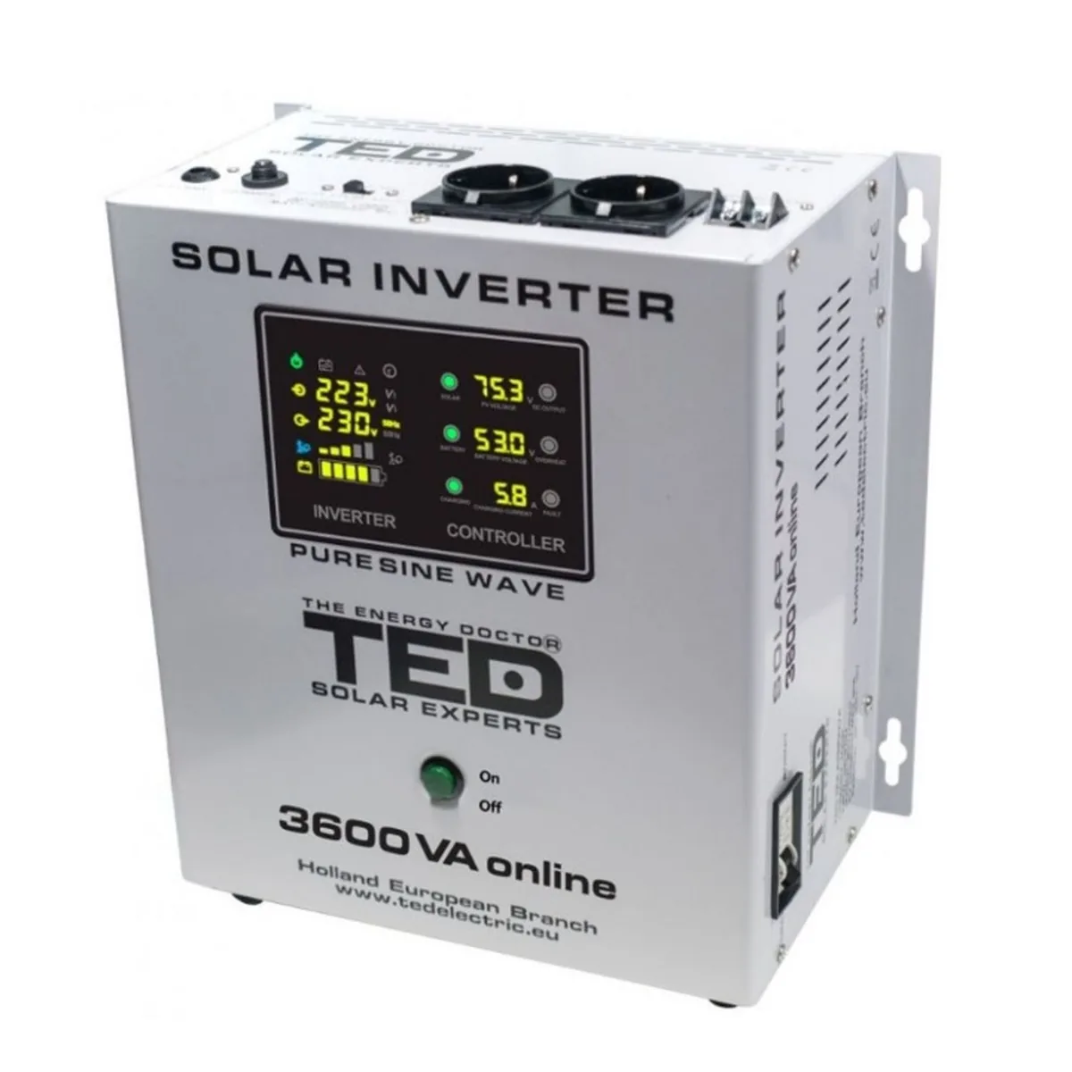 Rovision TED 5100VA 3500W MPPT Unda Sinusoidala Pura 48V 230V