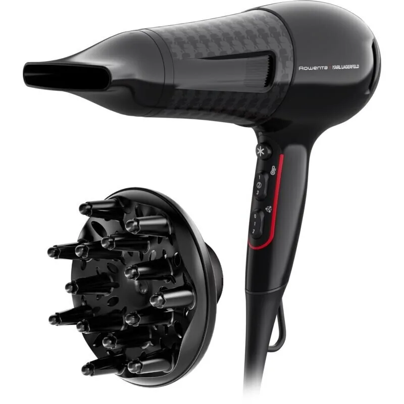Rowenta x Karl Lagerfeld PowerLine 2100W Ionic Booster Negru Rosu