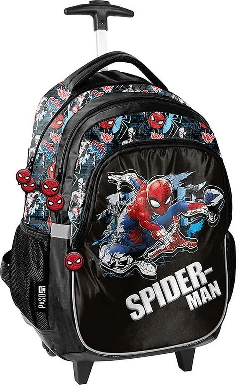 Rucsac cu Roti Paso Spider Man 2 Compartimente