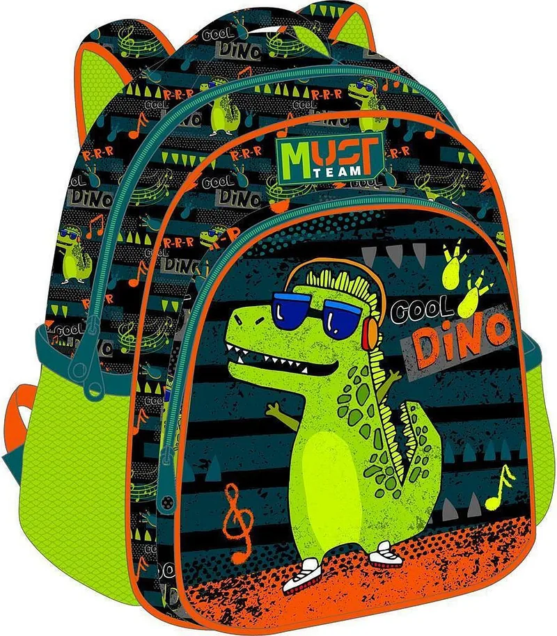 Rucsac de Grădiniță Must Music Dino cu 2 Fermoare