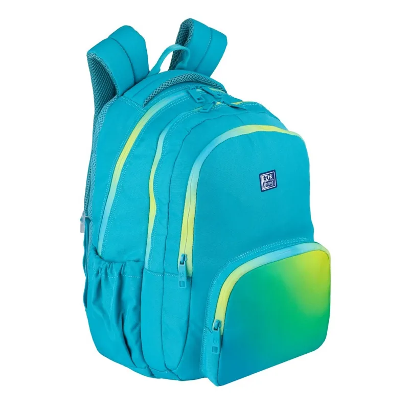 Rucsac Oxford Gradient 44x29x20cm 3 Compartimente Turcoaz