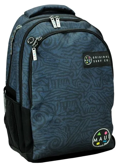 Rucsac Scolar Maui & Sons Black Ocean 2 Compartimente
