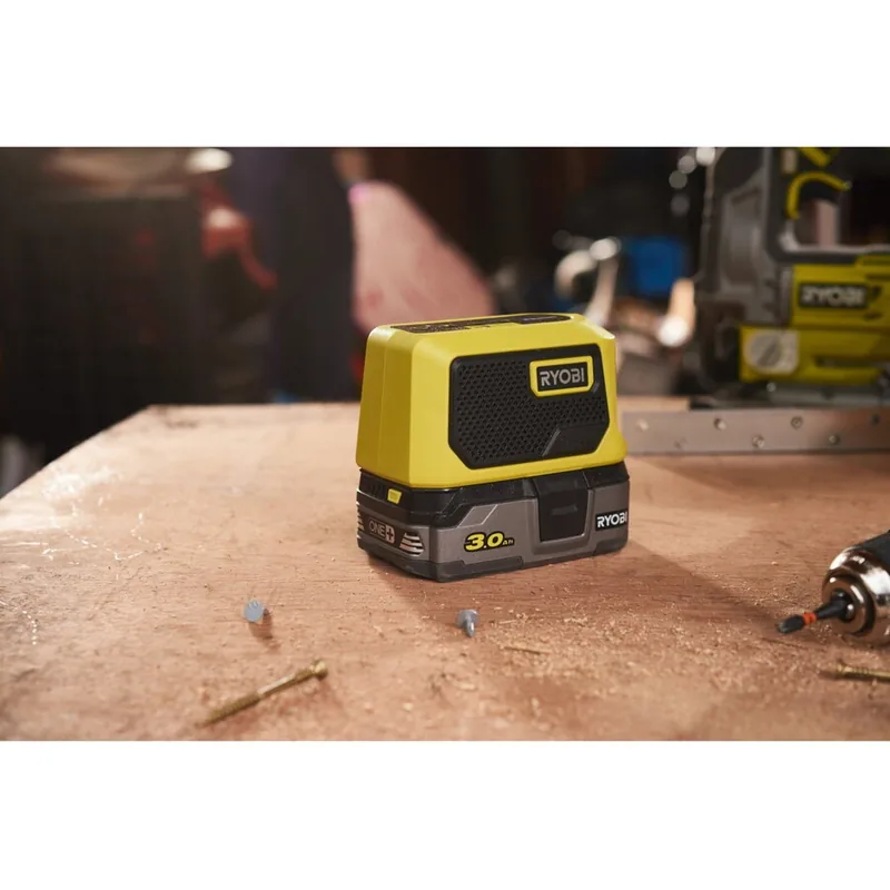 Ryobi ONE+ Bluetooth Box Mini 18V Verde Negru Fără Baterie și Încărcător