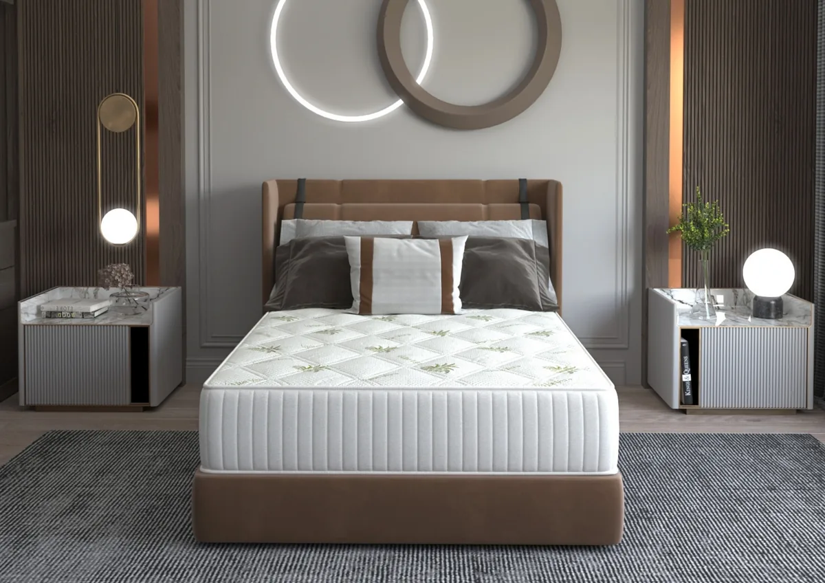 Saltea cu Memorie Somnart Memory Ultimate 200x200 24cm Aloe Vera Fermitate Mare