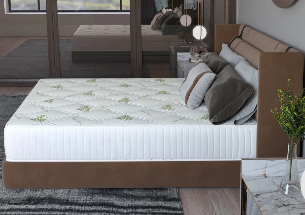 Saltea cu Memorie Somnart Memory Ultimate 200x200 24cm Aloe Vera Fermitate Mare - imagine 3
